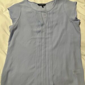 Express Light Pleated Cap Sleeve Blouse